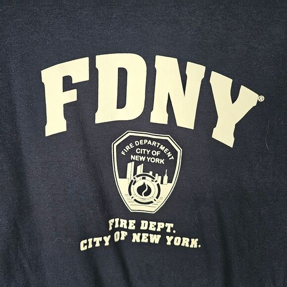 FDNY Fruit of the Loom Blue Short Sleeve Tee. 210 - Picture 2 of 4
